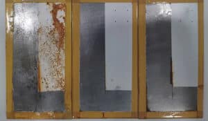 Salt spray test on thin dense chromium coating and uncoated stainless-steel samples.